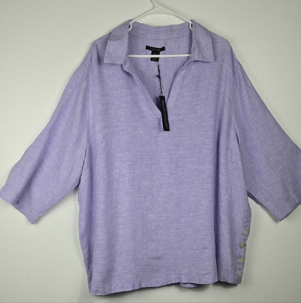 Tahari Light Purple Women's Blouse